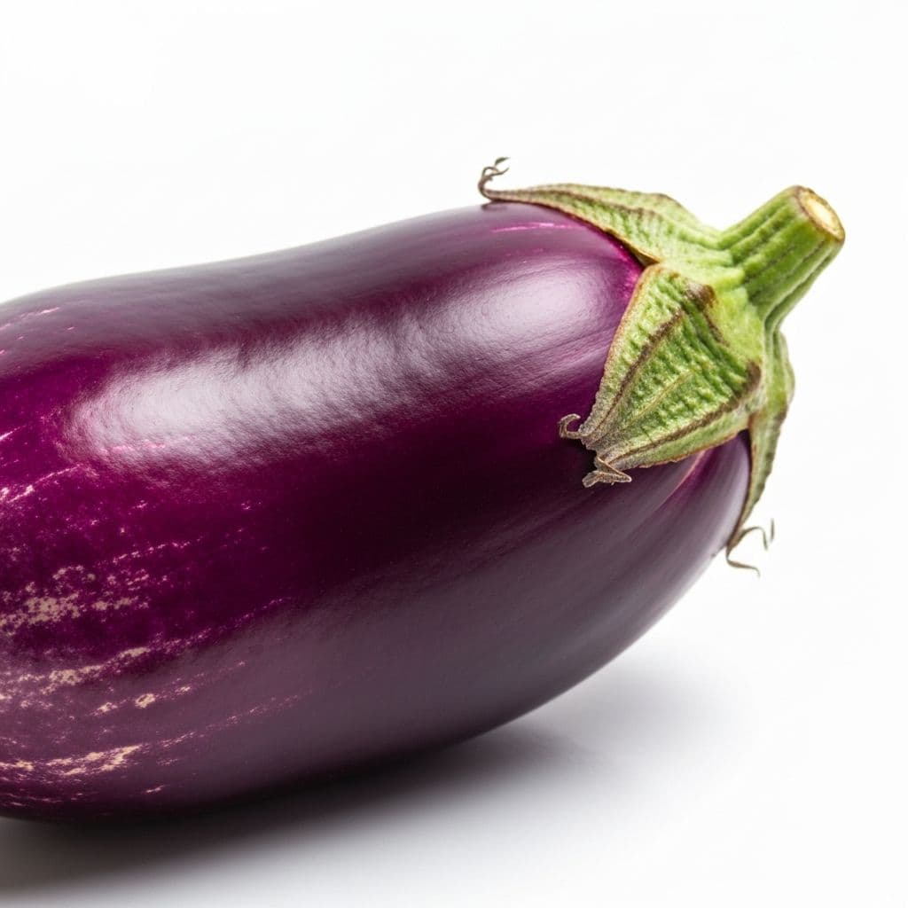 Fresh purple eggplant