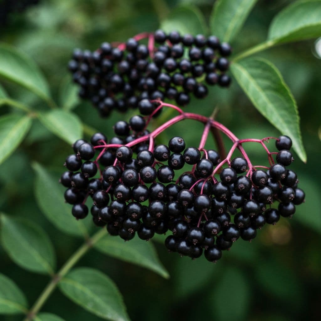 Elderberry dark purple berries