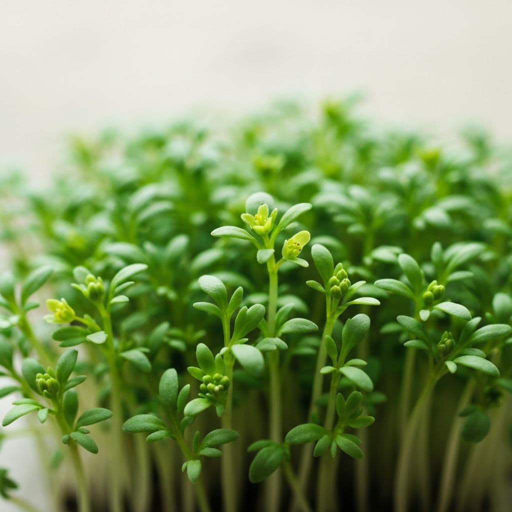 Fresh garden cress herb