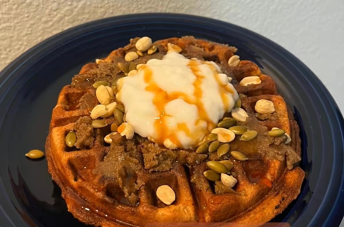 Sweet Potato Oat Mix Waffles