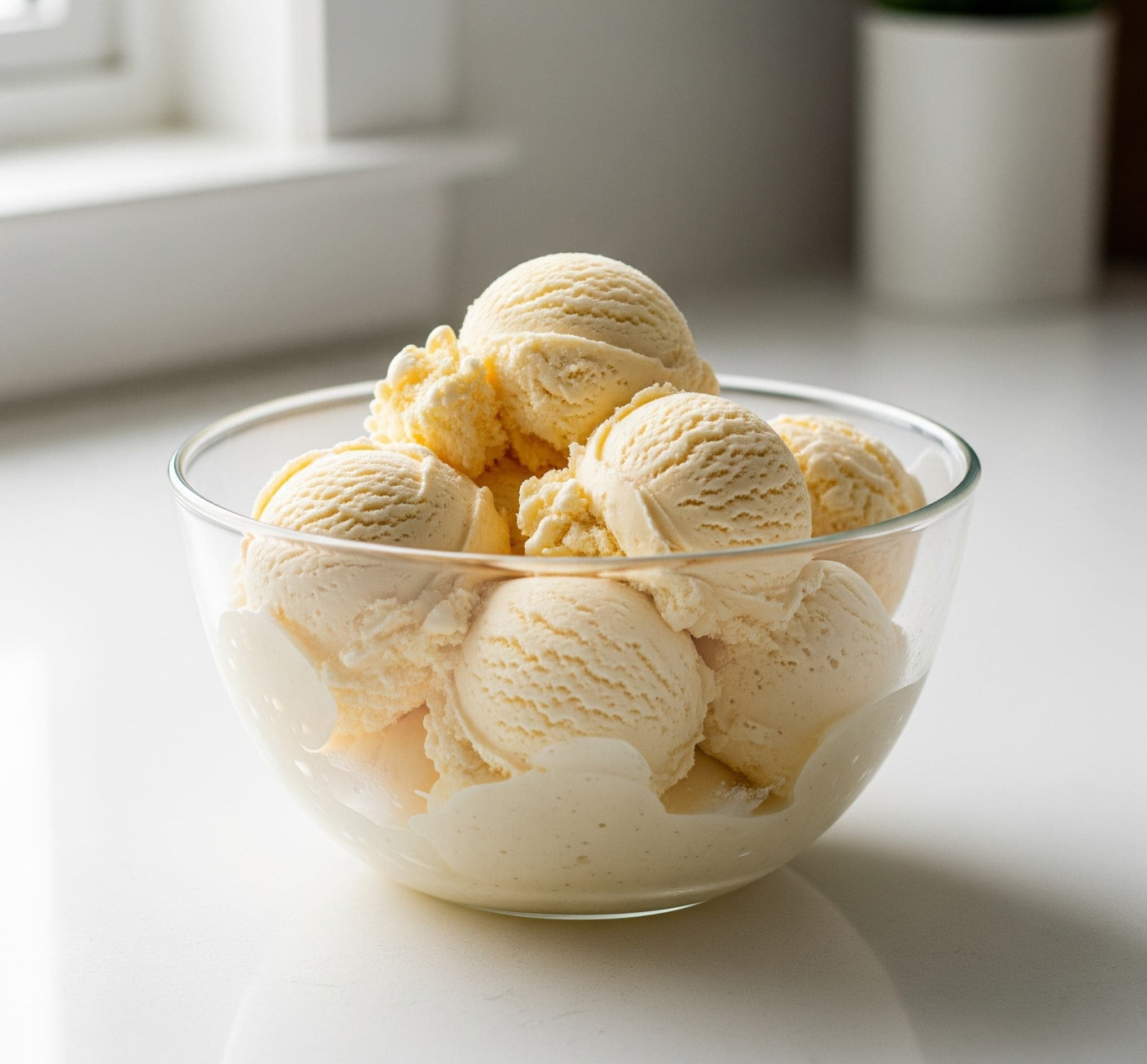 Vanilla 'Nice' Cream (Freeze & Blend Method)